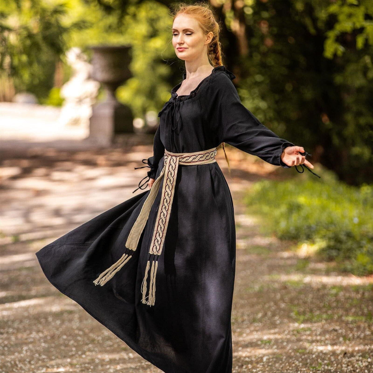 Viking Tie Belt for Ladies Dresses | Woven Design Natural Color