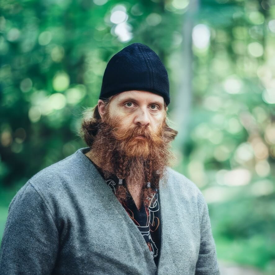Black Wool Viking Cap | Ari Felt Winter Hat | Norse Cold Weather Gear