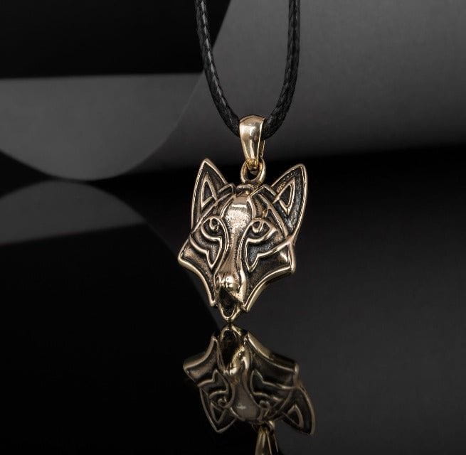 Wolf Pendant in Bronze-3