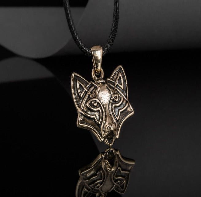 Wolf Pendant in Bronze-4