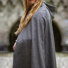 Wool Viking Cloak With Metal Wolf's Clasp for Men