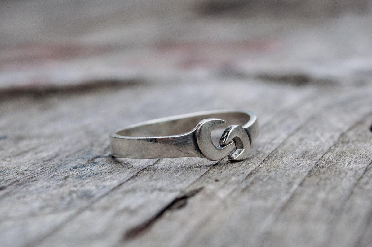 Wrench Ring Sterling Silver Handmade Jewelry-2