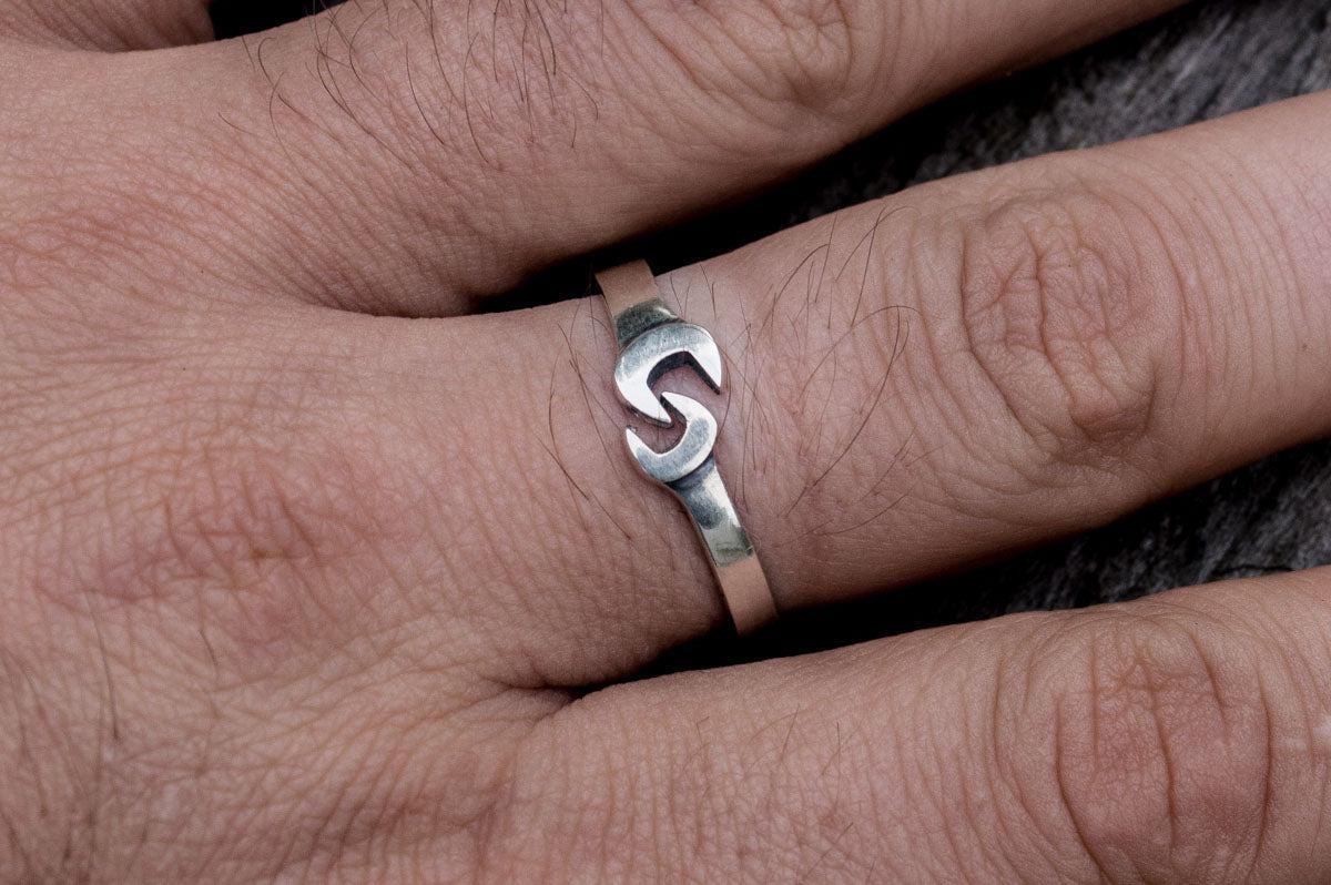 Wrench Ring Sterling Silver Handmade Jewelry-6
