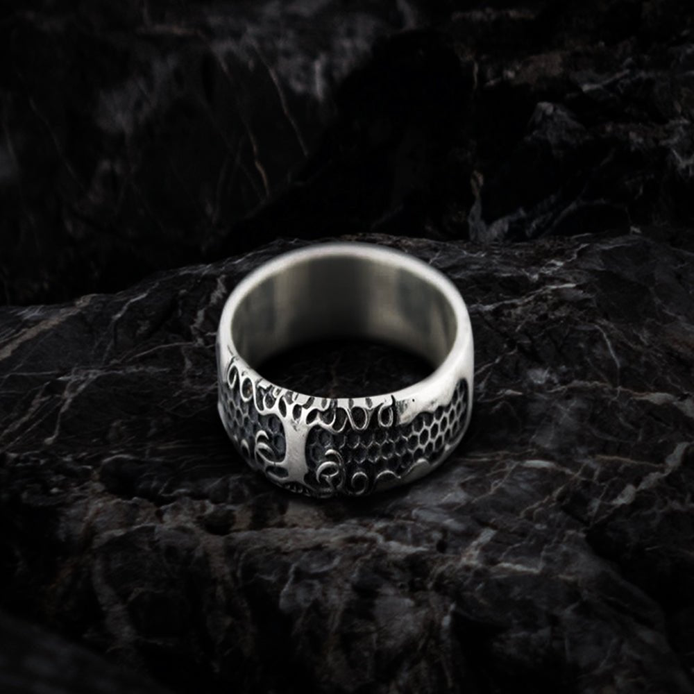 Yggdrasil Symbol Ring Sterling Silver Handmade Jewelry-1