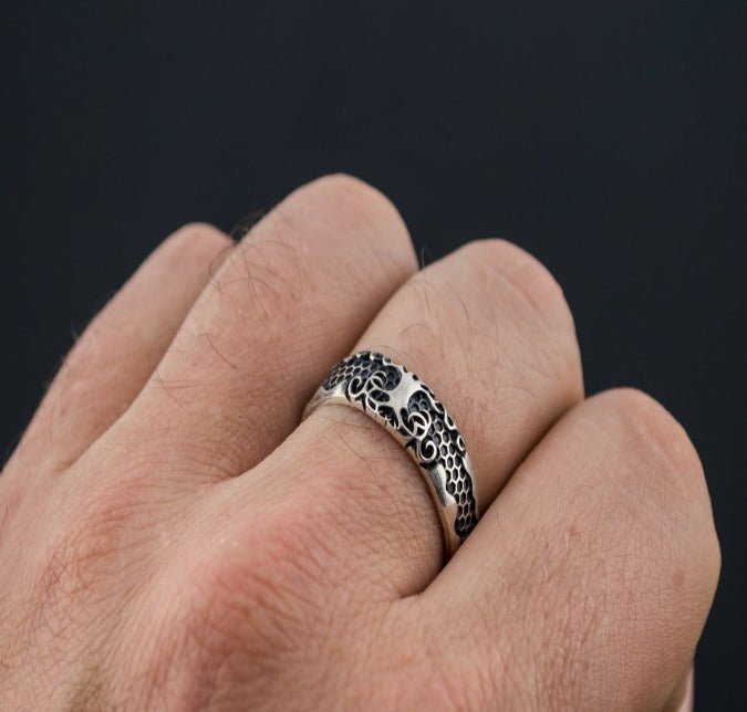 Yggdrasil Symbol Ring Sterling Silver Handmade Jewelry-4
