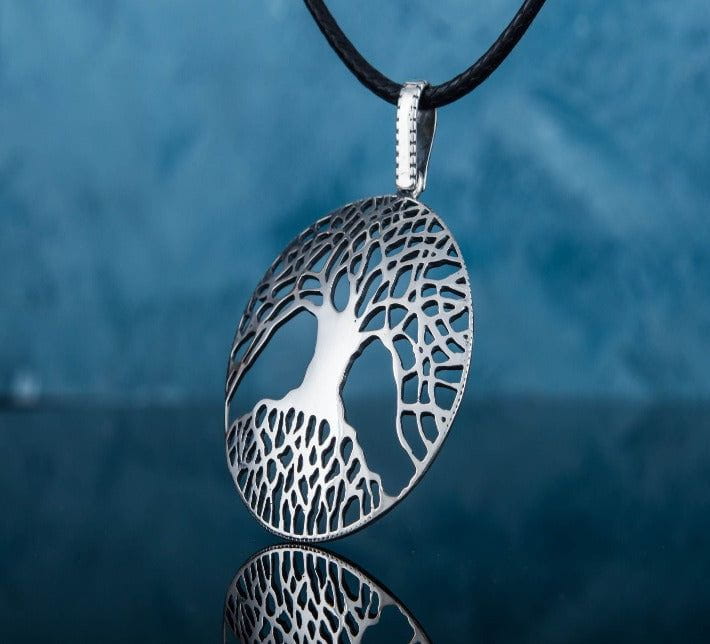 Yggdrasil The World Tree Sterling Silver Pendant Viking Jewelry-2