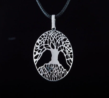 Yggdrasil The World Tree Sterling Silver Pendant Viking Jewelry-4