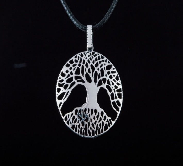 Yggdrasil The World Tree Sterling Silver Pendant Viking Jewelry-4