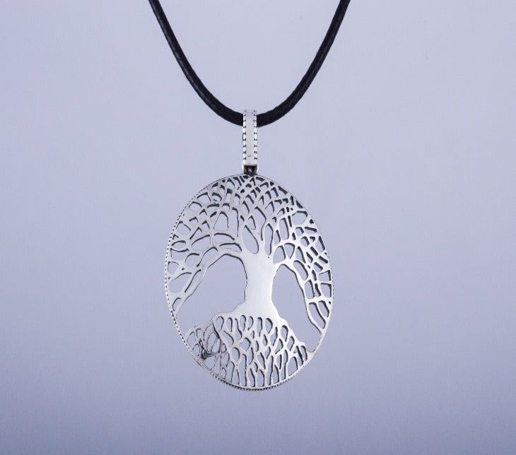Yggdrasil The World Tree Sterling Silver Pendant Viking Jewelry-5