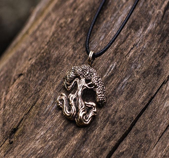 Yggdrasil World Tree Bronze Pendant Norse Jewelry-1