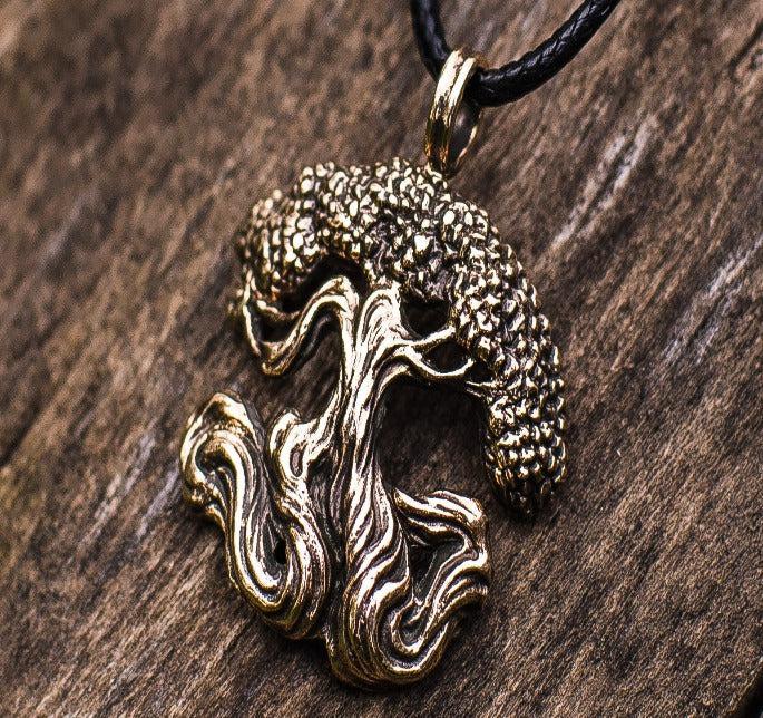 Yggdrasil World Tree Bronze Pendant Norse Jewelry-2
