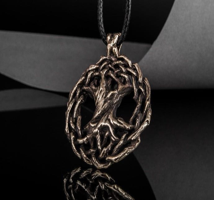 Yggdrasil World Tree Bronze Pendant Viking Jewelry-1