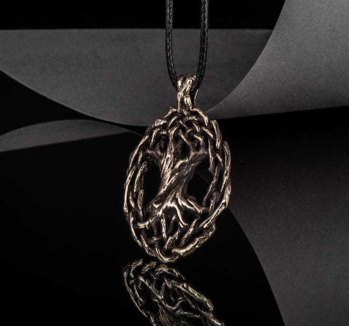 Yggdrasil World Tree Bronze Pendant Viking Jewelry-2