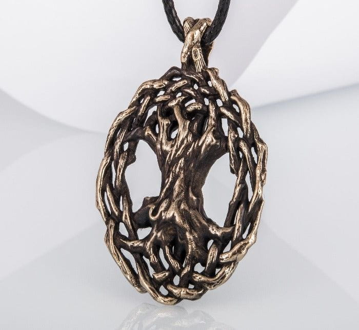 Yggdrasil World Tree Bronze Pendant Viking Jewelry-5