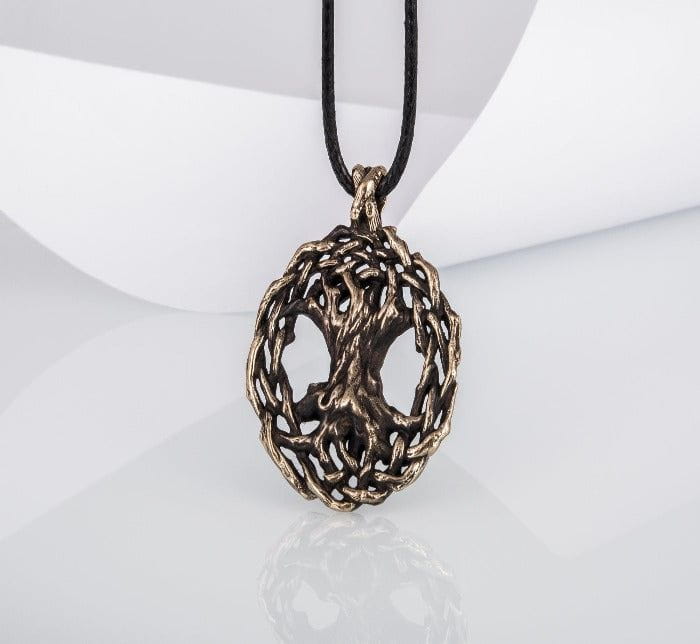Yggdrasil World Tree Bronze Pendant Viking Jewelry-6
