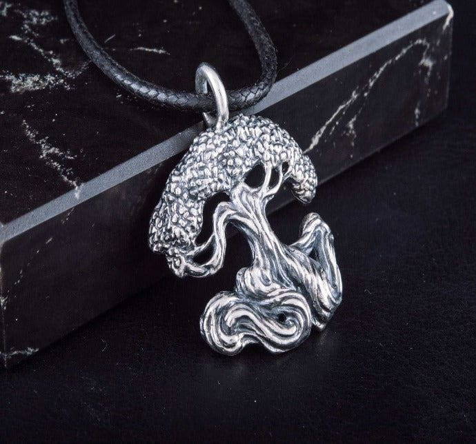 Yggdrasil World Tree Sterling Silver Pendant Norse Jewelry-1