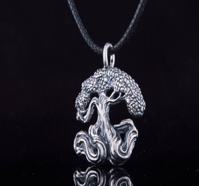 Yggdrasil World Tree Sterling Silver Pendant Norse Jewelry-2