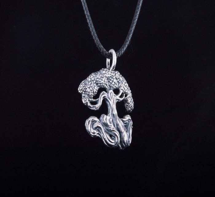 Yggdrasil World Tree Sterling Silver Pendant Norse Jewelry-3