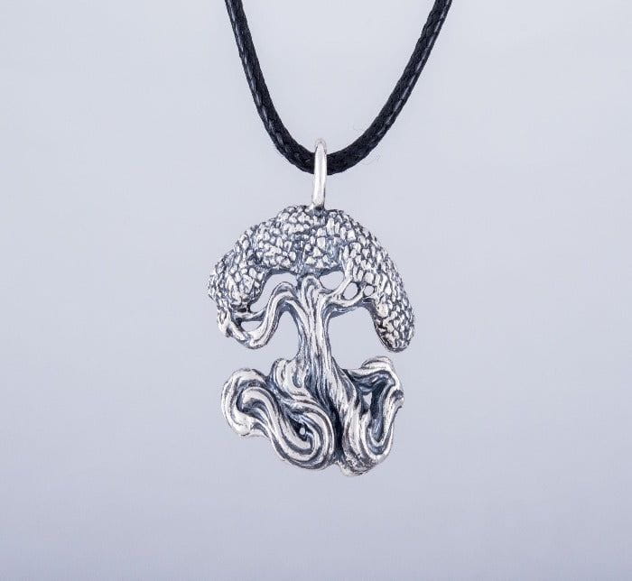 Yggdrasil World Tree Sterling Silver Pendant Norse Jewelry-6