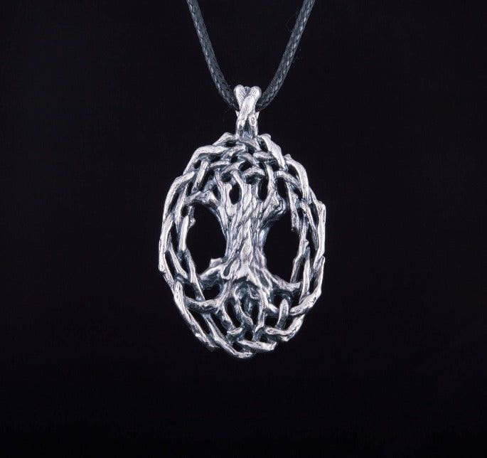 Yggdrasil World Tree Sterling Silver Pendant Viking Jewelry-1