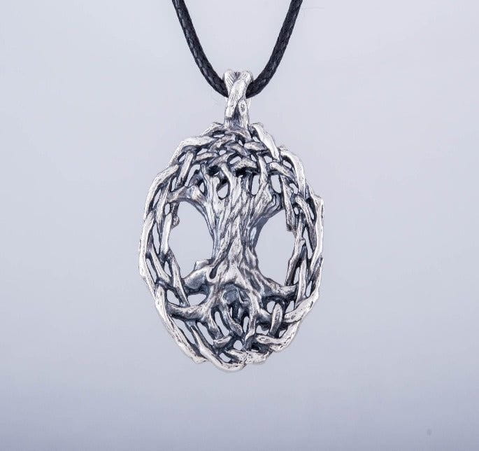 Yggdrasil World Tree Sterling Silver Pendant Viking Jewelry-2