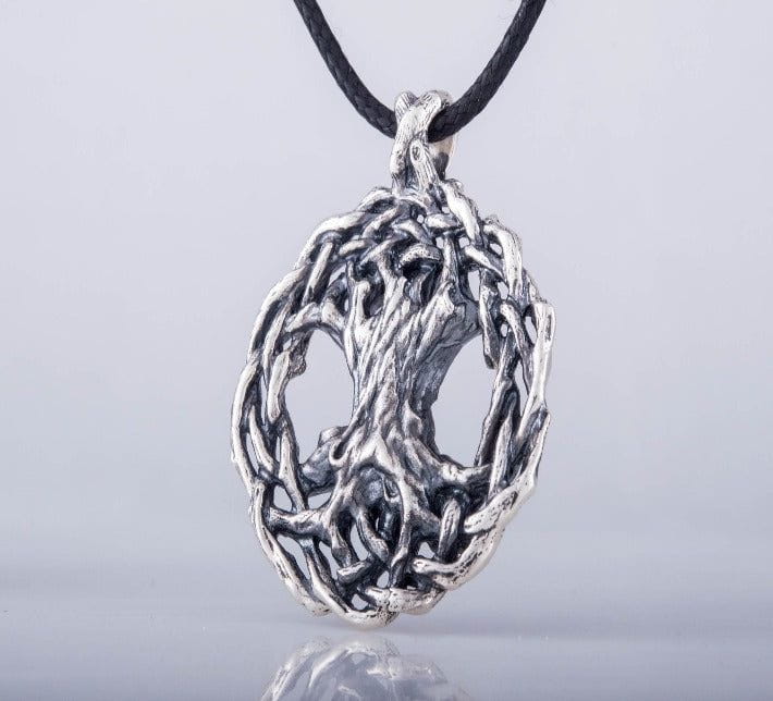Yggdrasil World Tree Sterling Silver Pendant Viking Jewelry-3