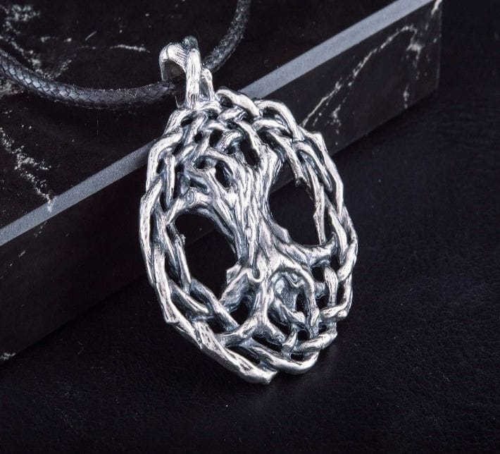 Yggdrasil World Tree Sterling Silver Pendant Viking Jewelry-4