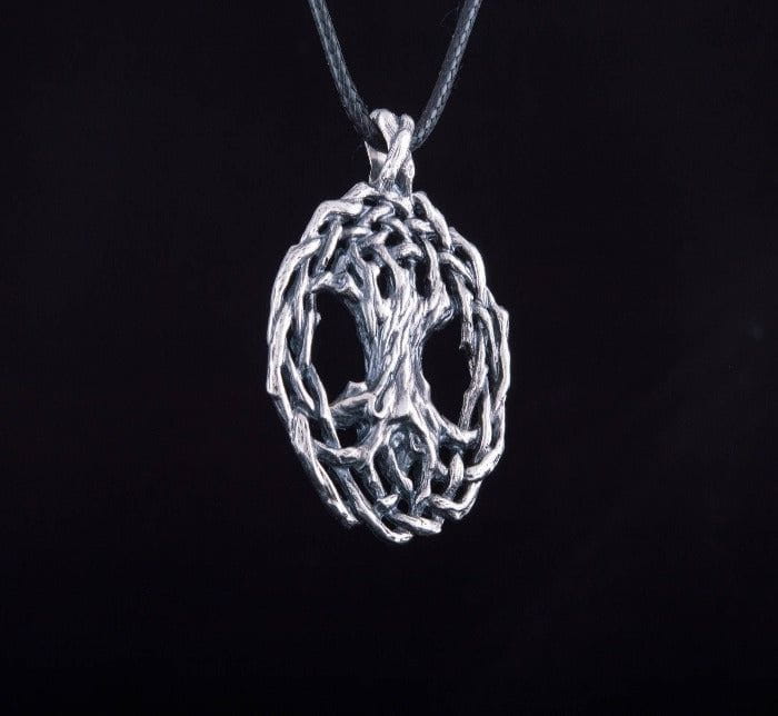 Yggdrasil World Tree Sterling Silver Pendant Viking Jewelry-7