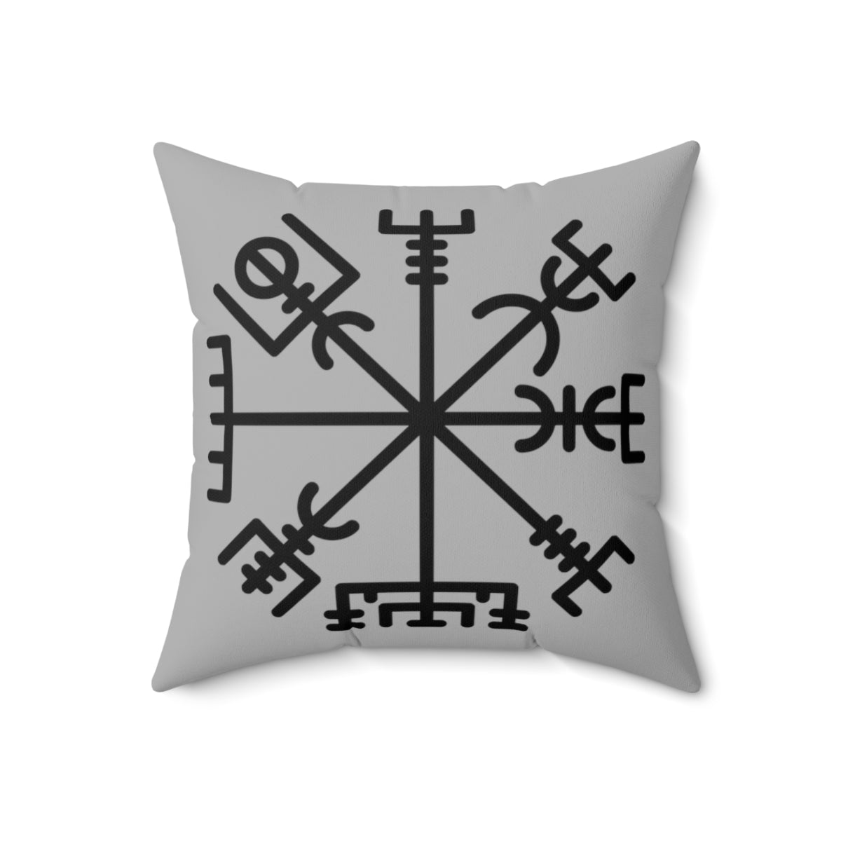 Viking Vegvisir Rune Symbol Cushion