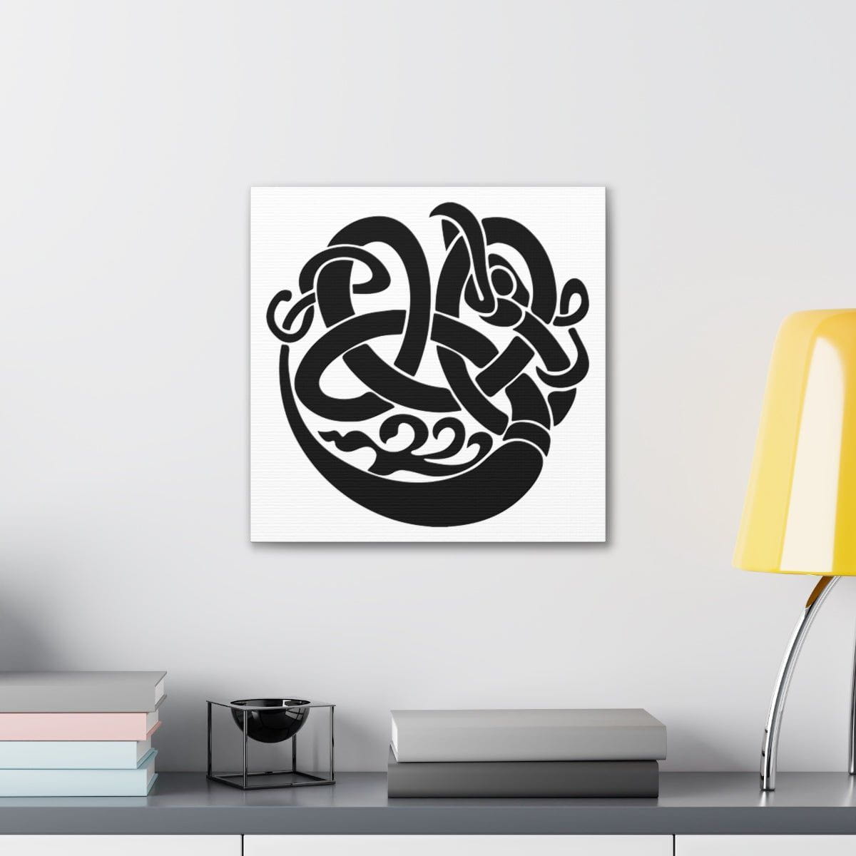 Viking Raven Knotwork Canvas - Ready To Hang - Viking Wall Art