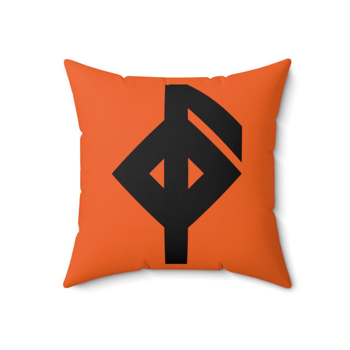 Orange Viking Health Rune Symbol Cushion