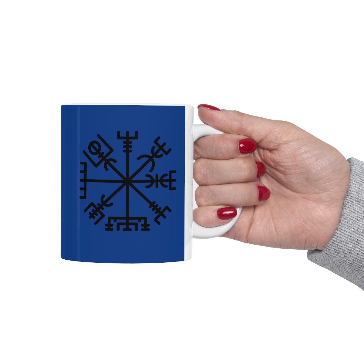 Blue Viking Vegvisir Rune Coffee Mug