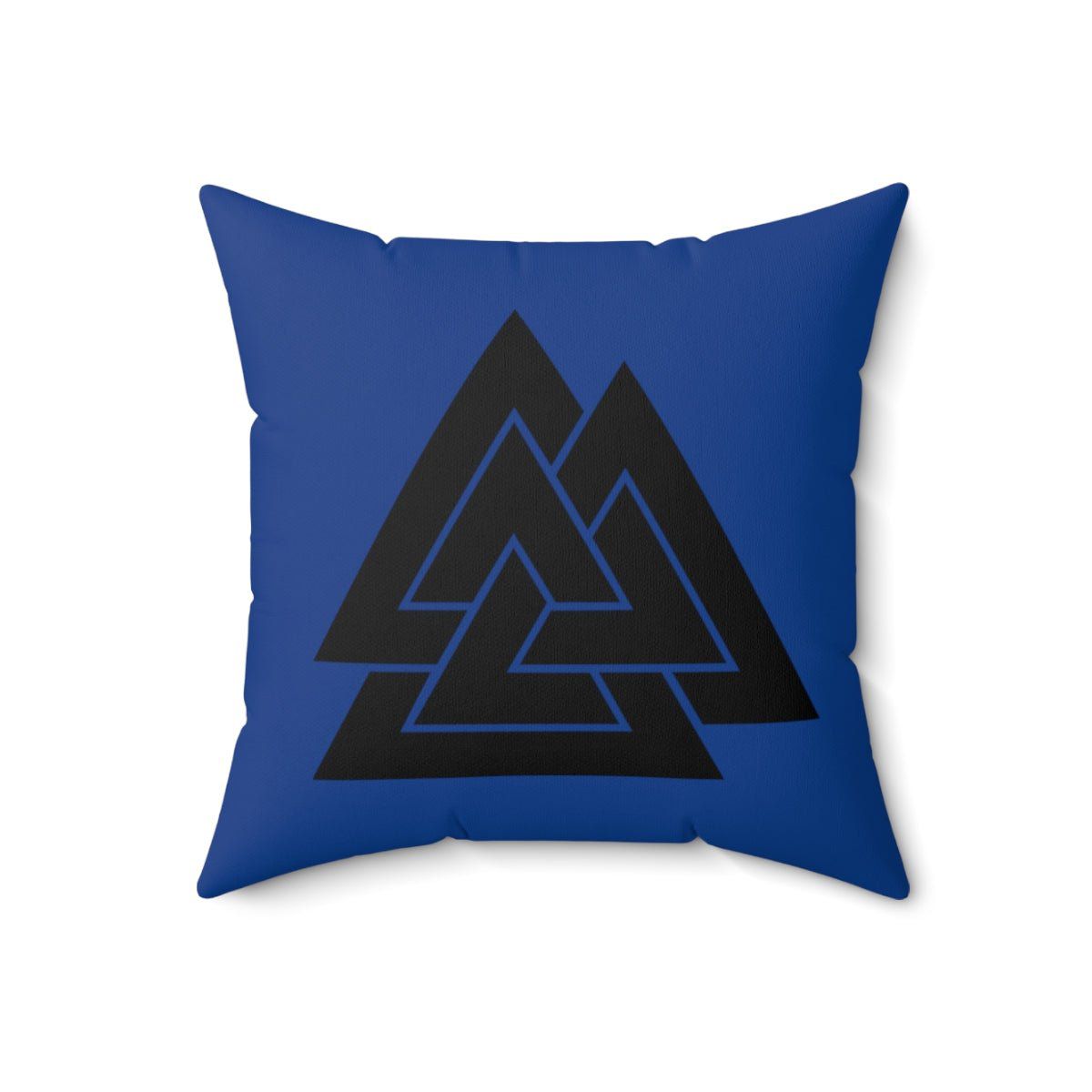 Blue Viking Valknut Rune Symbol Cushion
