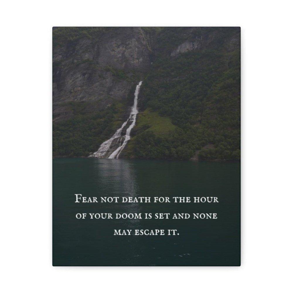 Viking Quote Wall Art - Fear Not Death Quote Viking Wall Art