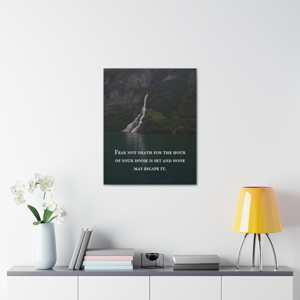 Viking Quote Wall Art - Fear Not Death Quote Viking Wall Art