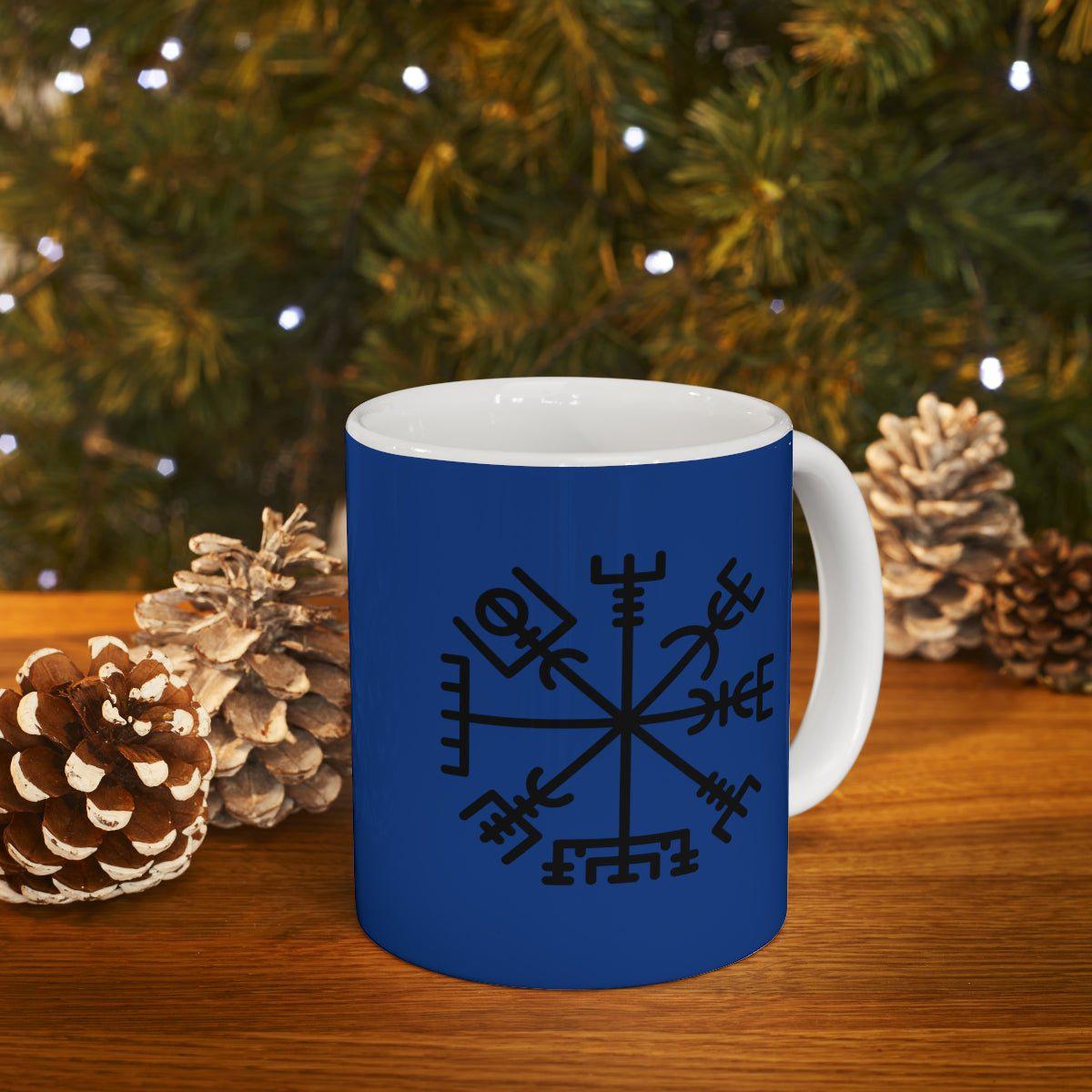 Blue Viking Vegvisir Rune Coffee Mug