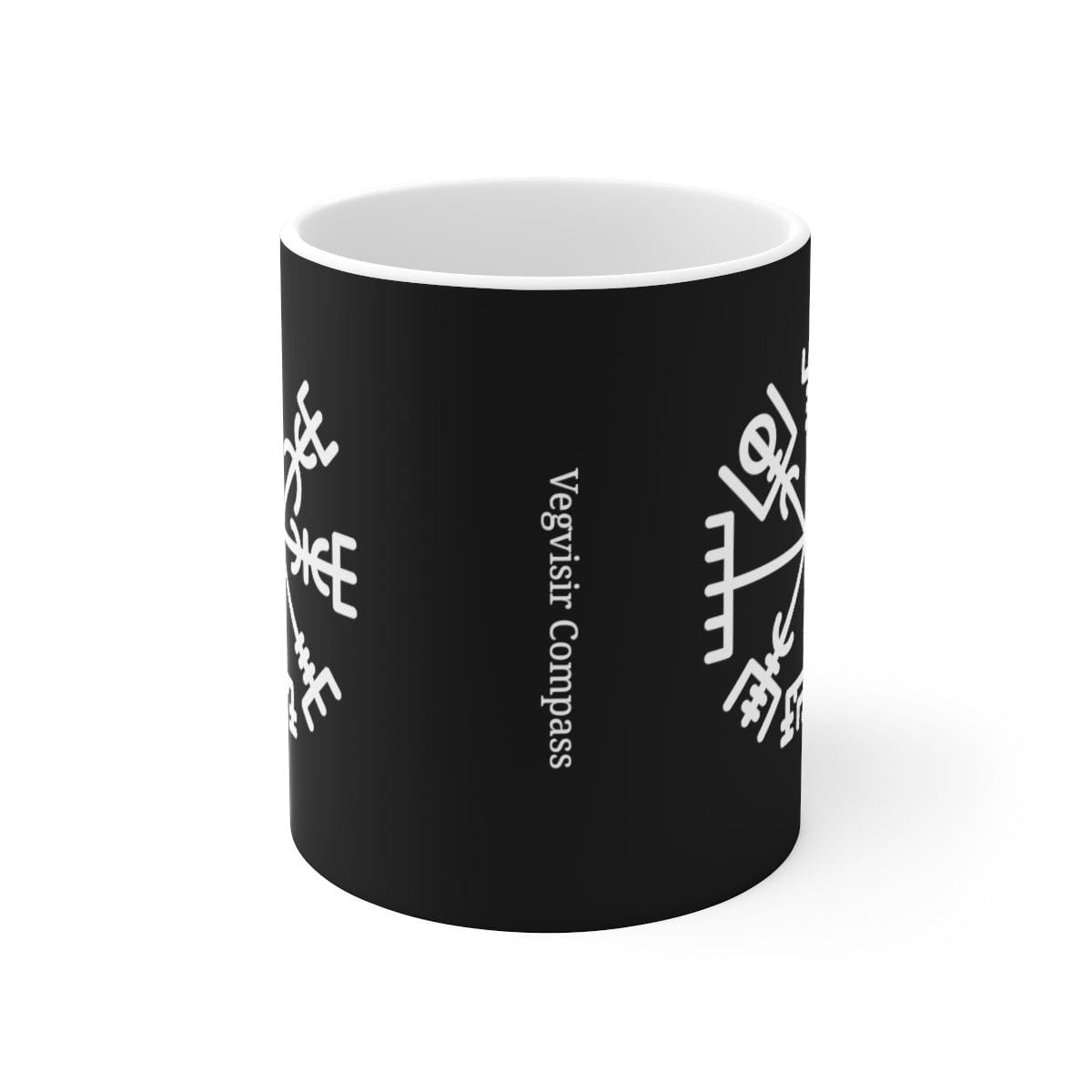 Black Viking Vegvisir Rune Coffee Mug