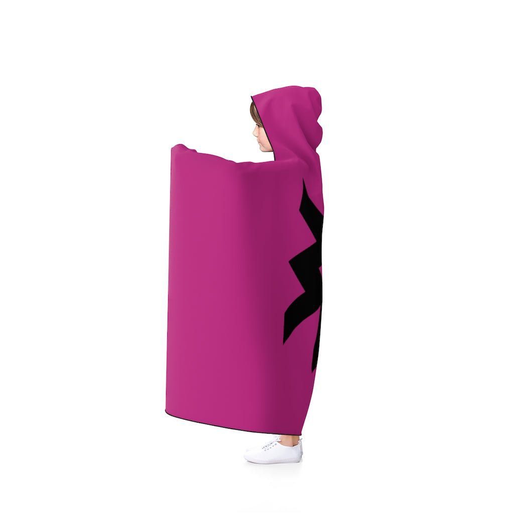 Purple Viking Protection Rune Symbol Hooded Blanket