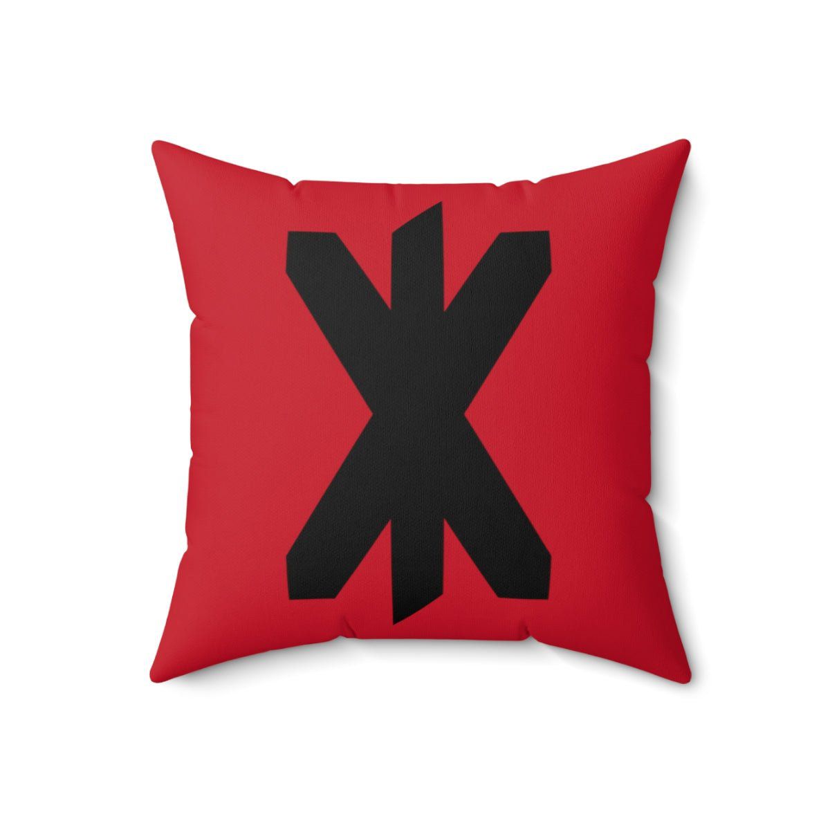 Red Viking Strength Rune Symbol Cushion