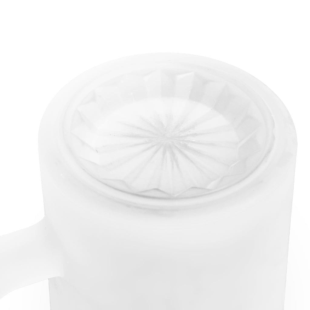 Viking Strength Rune Frosted Glass Beer Mug
