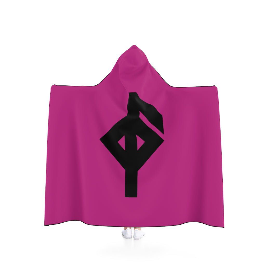 Purple Viking Health Rune Symbol Hooded Blanket