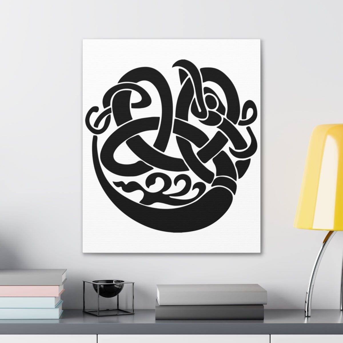 Viking Raven Knotwork Canvas - Ready To Hang - Viking Wall Art