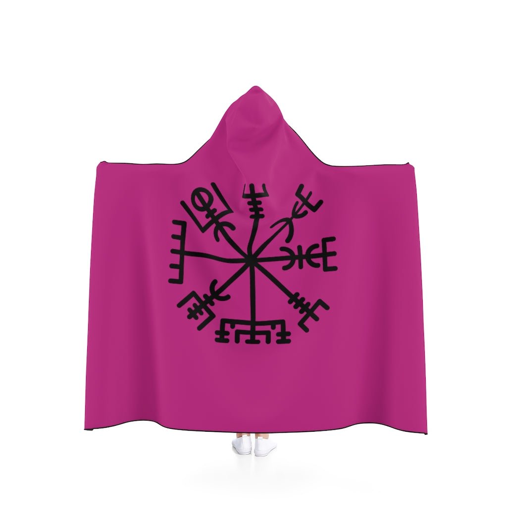 Viking Vegvisir Rune Symbol Hooded Blanket