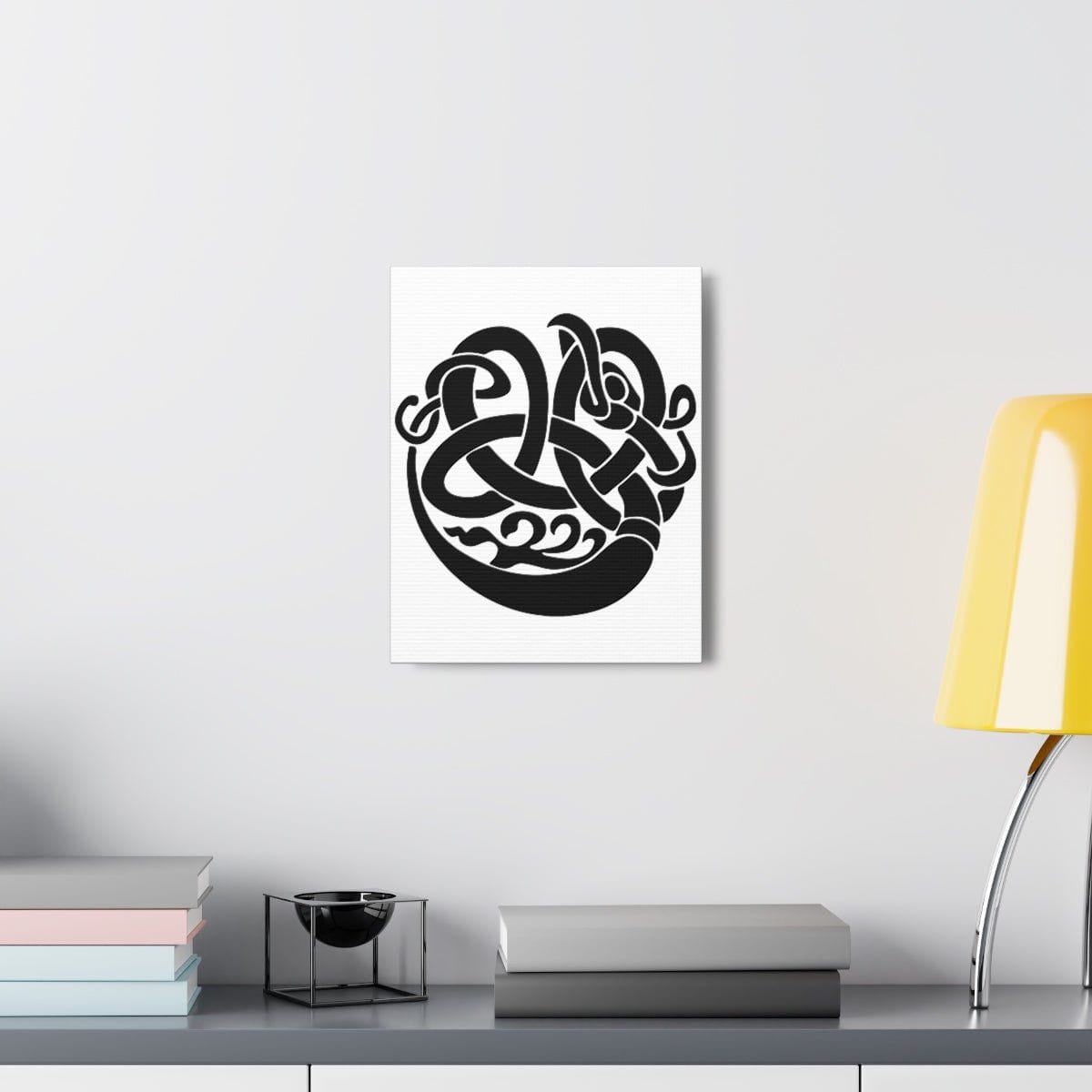 Viking Raven Knotwork Canvas - Ready To Hang - Viking Wall Art