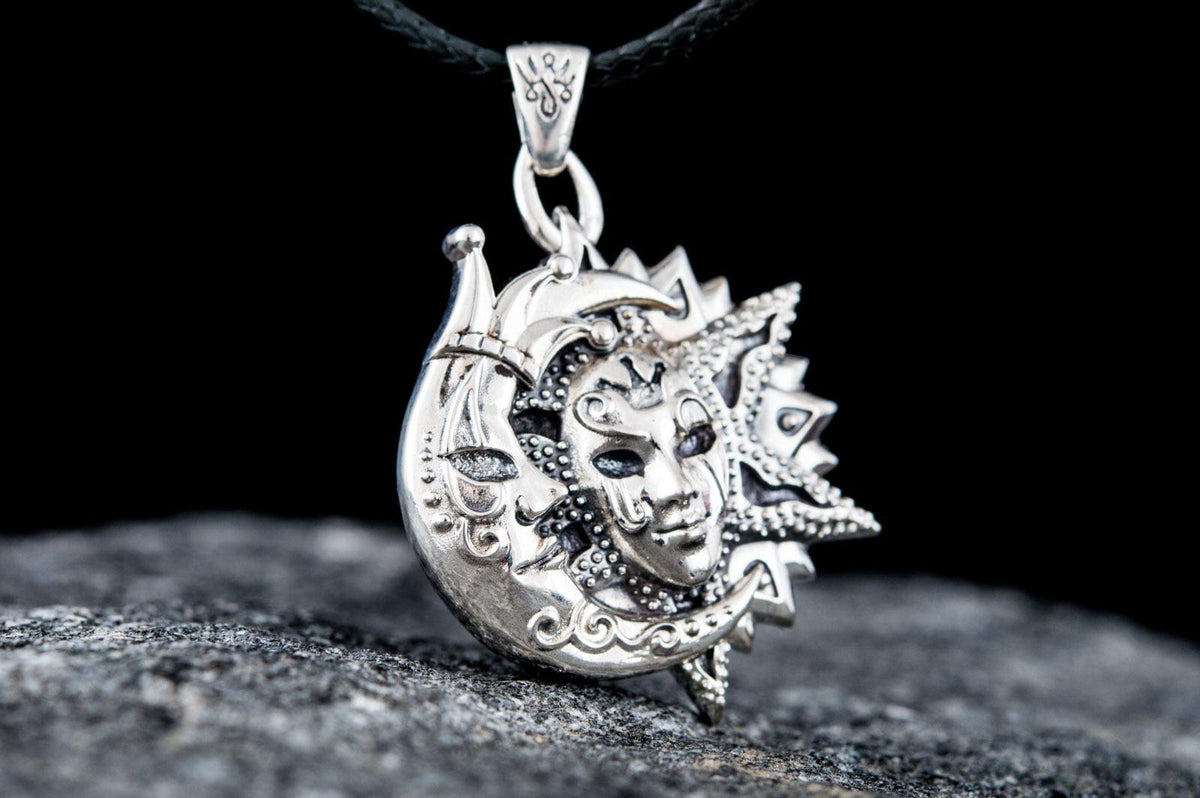 Venetian Mask Pendant Sterling Silver Handmade Jewelry