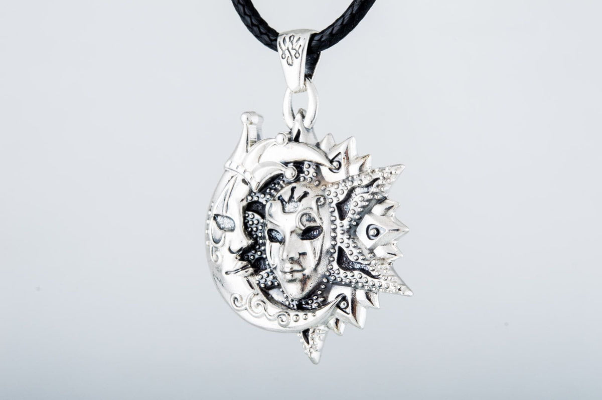 Venetian Mask Pendant Sterling Silver Handmade Jewelry