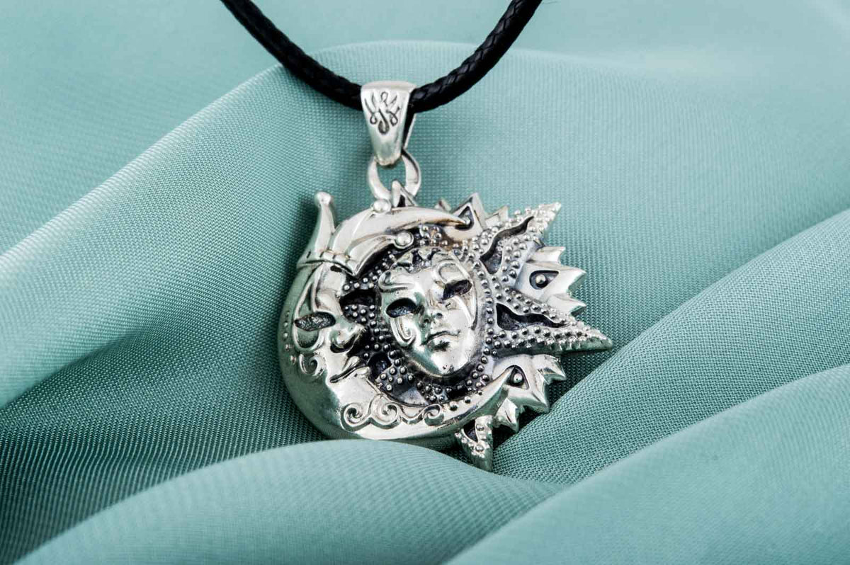 Venetian Mask Pendant Sterling Silver Handmade Jewelry