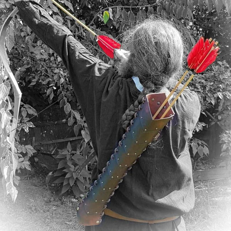 Leather Back Arrow Holder Quiver