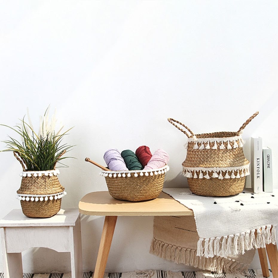 Hand Woven Natural Baskets Norse Decor