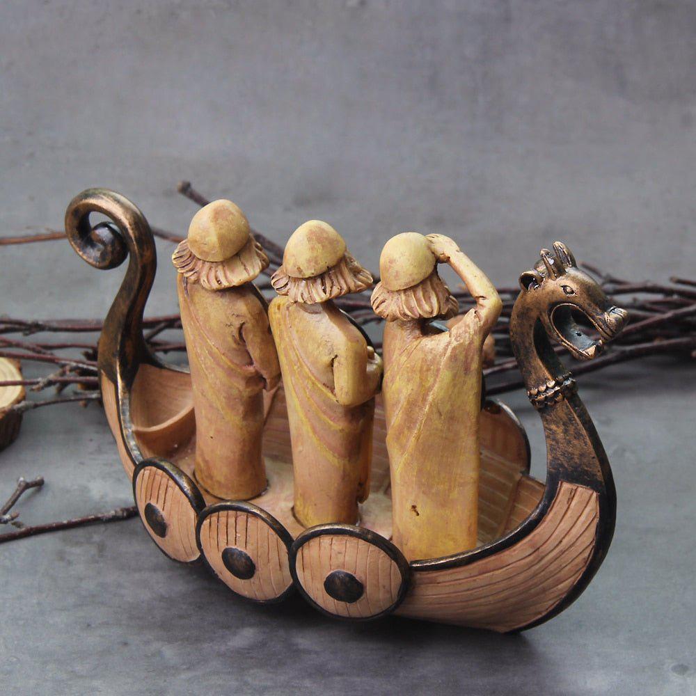 Sailing Viking Soldiers Wooden Viking Decor